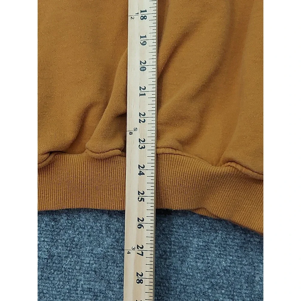 Vtg Banana Republic Safari Travel Sweatshirt Mens Large Golden Orange Logo READ